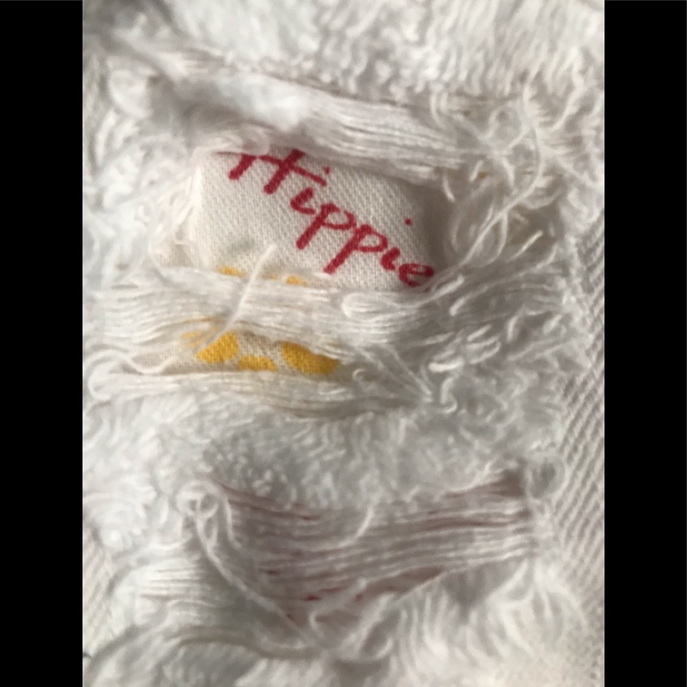 Hippie brand , size 9 authentic white womens  jeans long flare leg - Picture 6 of 16